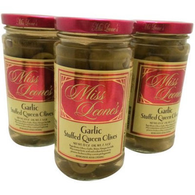 Generic Miss Leone's Garlic Stuffed Queen Olives, 12 oz, 3 count