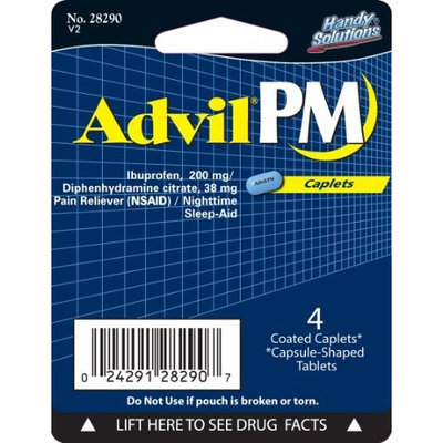 Handy Solutions Advil Pm Tablets, 4 Count (Pack of 6)