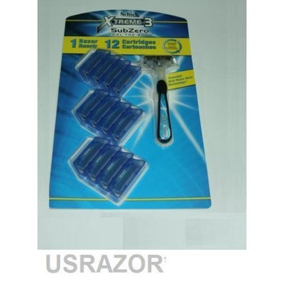 13 Schick Xtreme3 Subzero 12 Blades 1 Razor Cartridges Refills Shaver Xtreme 3