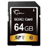 G.SKILL 64GB Secure Digital Extended Capacity (SDXC) Flash Card Model FF-SDXC64GN-U1