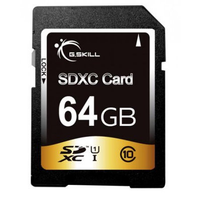 G.SKILL 64GB Secure Digital Extended Capacity (SDXC) Flash Card Model FF-SDXC64GN-U1