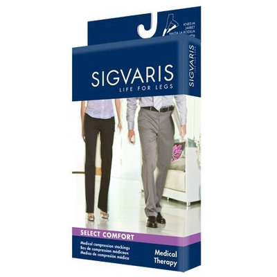 Sigvaris Select Comfort Knee High 20-30mmHg Unisex Open Toe, X2, Crispa