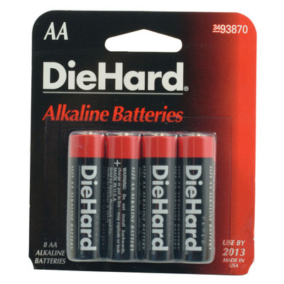 Eveready Battery Company DieHard AA Alkaline Batteries, 8pk - EVEREADY BATTERY COMPANY
