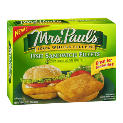 Mrs. Paul's Fish Sandwich Fillets - 6 CT