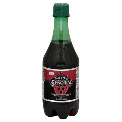 Senorial Sangria Soda (Non Alcoholic) Plastic Bottle, 16.9000-ounces (Pack of24)