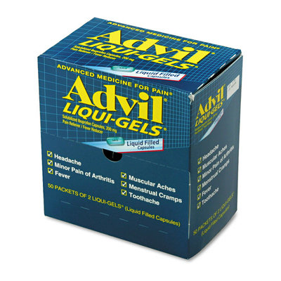 ACME Furniture Acme United Corporation 016902 Advil Liqui-Gels Single Dose Med Pack 2/PK 50PK/BX