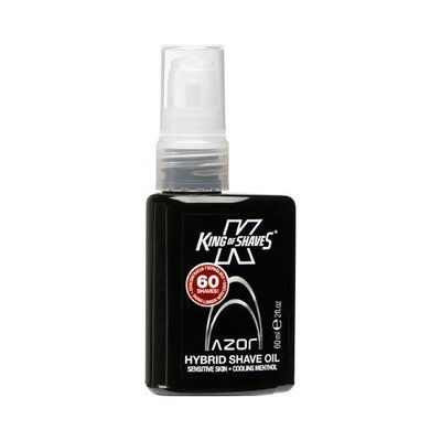 King of Shaves For Men Ultra Hybrid Shave Oil, Sensitive Skin, Cooling Menthol 2 fl oz (60 ml)