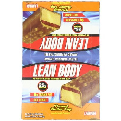 Labrada Nutrition Lean Body Bars, Peanut Butter Cup, 70-Grams (Pack of 12)