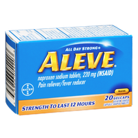 Aleve Pain Reliever/Fever Reducer Gelcaps - 20 CT