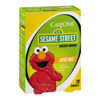 CareOne Sesame Street Adhesive Bandage Latex Free - 20 CT