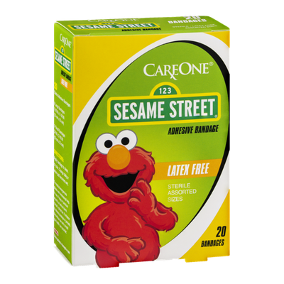 CareOne Sesame Street Adhesive Bandage Latex Free - 20 CT