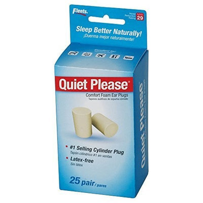 Quiet! Please Foam Ear Plugs - 25 Pair Per Package Flents Quiet Please Foam Ear Plugs 25 Pair,