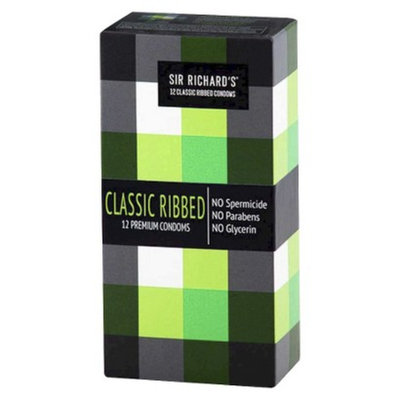 Sir Richard's Classic Ribbed Condoms - 12 Count
