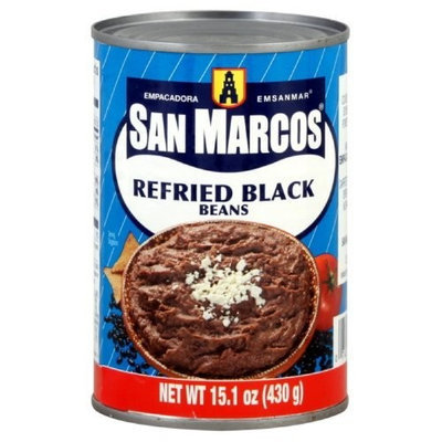 San Marcos Refried Black Beans, 16-Ounce (Pack of 12)
