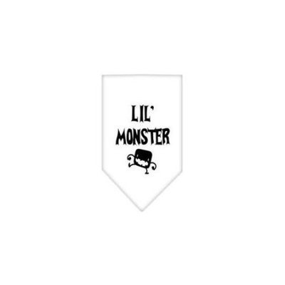 Ahi Lil Monster Screen Print Bandana White Large