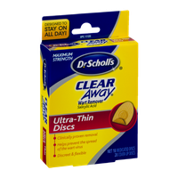Dr. Scholl's Clear Away Wart Remover Ultra Thin Medicated Discs - 18 CT