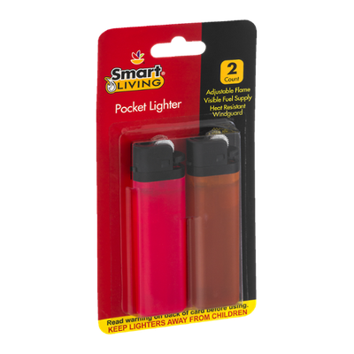 Smart Living Pocket Lighters - 2 CT