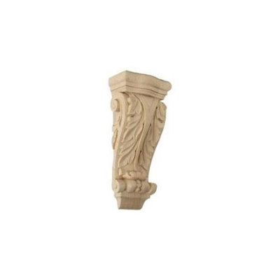 Ekena Millwork 4.5-in x 10-in Alder Acanthus Wood Corbel