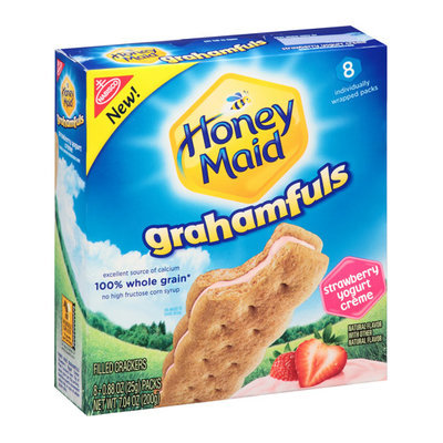 Nabisco Honey Maid Grahamfuls Strawberry Yogurt Creme Filled Crackers