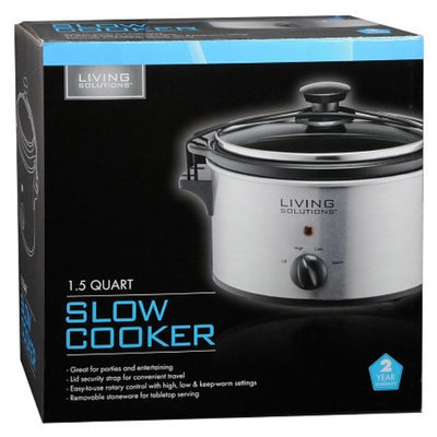 Living Solutions 1.5 Quart Oval Slow Cooker