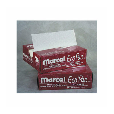 Marcal Paper Mills, Inc. 10'' Eco-Pac Natural Interfolded Dry Waxed Paper Sheets in White