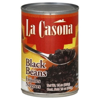 La Casona Grill La Casona Beans, Whole Black, 15-Ounce (Pack of 24)