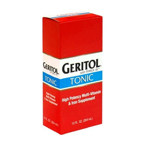 Geritol liquid Energy support High potency BVitamin & Iron liquid supplement,12Ounce (354 ml