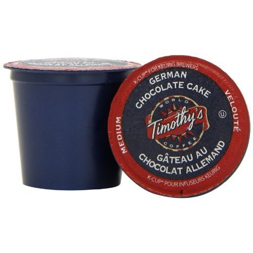 Timothy's World Coffee, German Chocolate Cake, K-Cup Portion Pack for Keurig K-Cup Brewers 24-Count (Pack of 2)