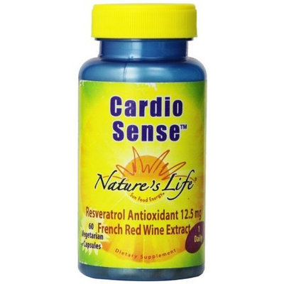 Nature's Life Cardio Sense, 250 Mg, Reveratrol Antioxidant, French Wine Extract, 12.5 mg, 60 Vegetarian Capsules
