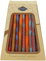 Artsy Casa Lamp Lighters Ultimate Judaica Safed Chanukah Candles - 45 Pack - Assorted Colors - 6