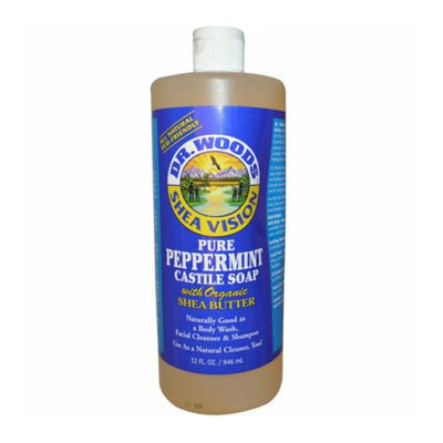Dr. Woods Shea Vision Pure Castile Soap Peppermint with Organic Shea Butter 32 fl oz