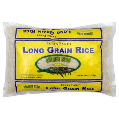 Golden Star Rice, Long Grain, 5-pounds (Pack of 8)