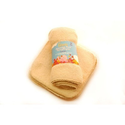 Kissaluvs Awesome Knit Terry Wipes, 12 Pack, Unbleached
