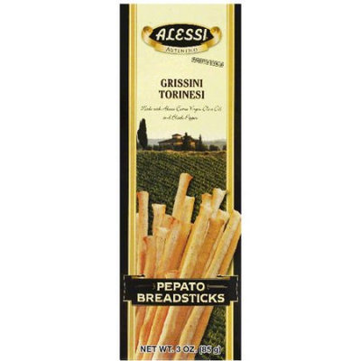 Alessi Grissini Torinesi Pepato Breadsticks, 3 oz, (Pack of 12)