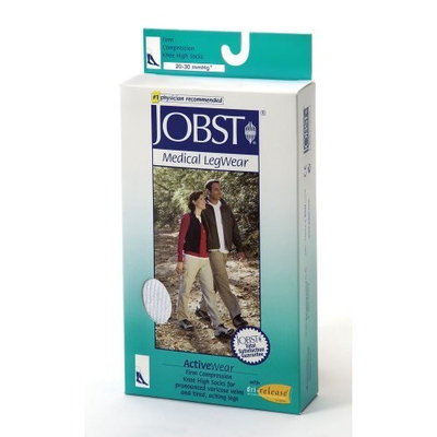 Jobst ActiveWear 20-30 mmHg Firm Support Unisex Athletic Knee High Support Sock Size: Medium, Color: Cool Black