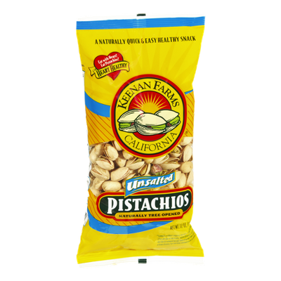 Keenan Farms California Unsalted Naturally Tree Opened Pistachios