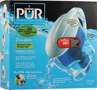 PUR CR-6000C 7 Cup Water Filter Pitcher with Electronic Filter Change Light
