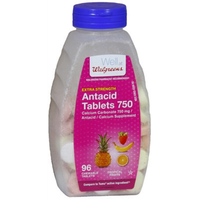 Walgreens Extra Strength Tropical Fruit Antacid/Calcium Supplement Chewable Tablets