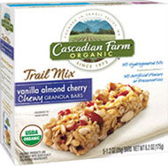 Cascadian Farm Organic Chewy Trail Mix Granola Bars Vanilla Almond Cherry