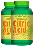 Piping Rock Citric Acid Powder 2 Bottles x 1 lb (454 g)
