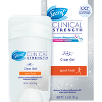 Secret Clinical Strength Clear Gel Antiperspirant & Deodorant Sport Fresh