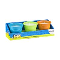 Smart Living Citronella Candle Mini Buckets - 3 PK