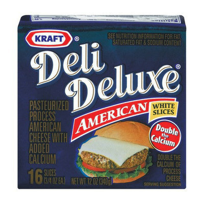 Kraft Deli Deluxe White American Cheese Slices 12 oz 16 ct