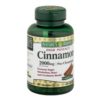 Nature's Bounty High Potency Cinnamon Capsules Plus Chromium - 60 CT