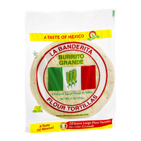 La Banderita Burrito Grande Extra Large Flour Tortillas - 10 CT