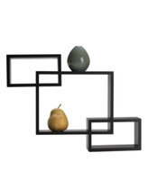 Mikasa Melannco Home Decor, Espresso Overlapping Cube Wall Shelves