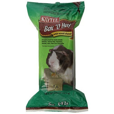Kaytee Pet Products SKT100504094 Box 'O Hay Small Animal Treat with Wood Chews, 0.5-Ounce