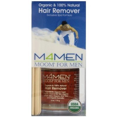 Moom For Men Organic Hair Removal Kit, 6-Ounce Package