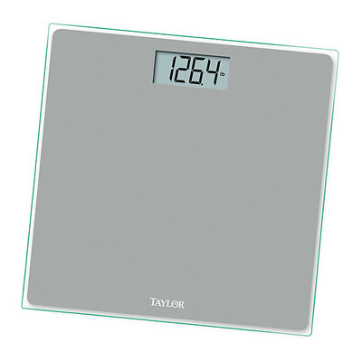 Taylor 753041034 Silver Razor Thin Glass Lithium Electronic Digital Bath Scale