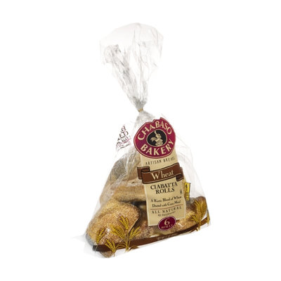 Chabaso Bakery Artisan Breads Wheat Ciabatta Rolls - 6 CT